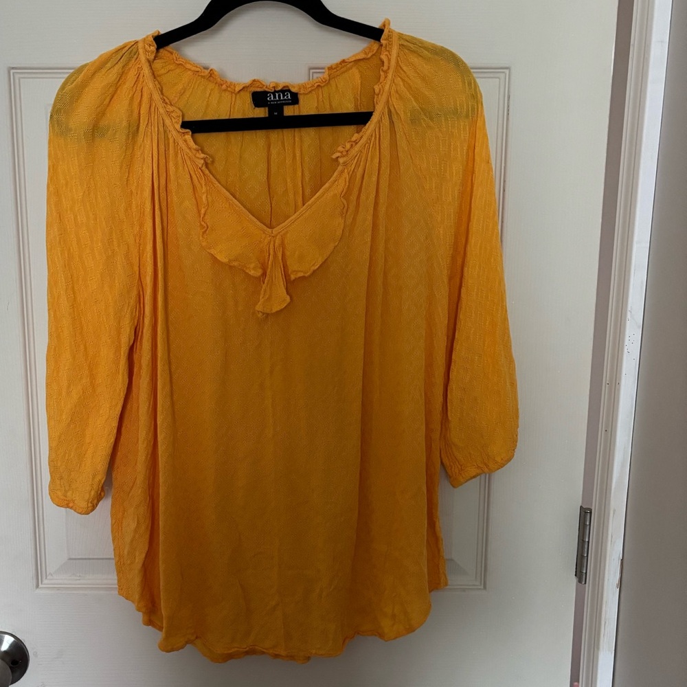 a.n.a Women's Mustard Blouse
